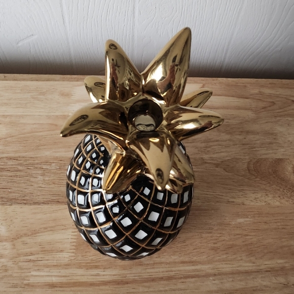 Mackenzie-Childs Pineapple Candle Holder - Large - Black - Picture 4 of 7